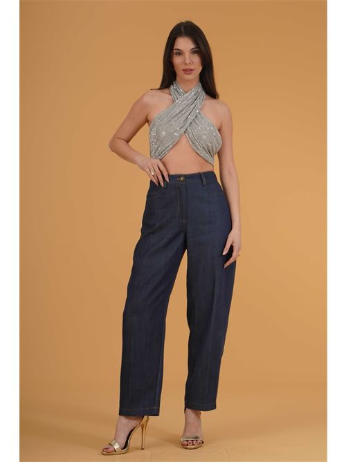 Top in microstrass Twenty Fourhaitch | SANTORINIARGENTO